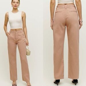 Reformation Gunner Relaxed Twill Pant in Khaki